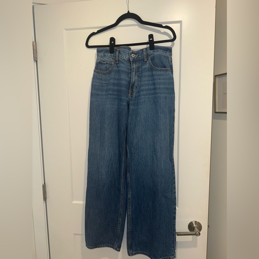 Abercrombie & Fitch Curve Love Ultra Loose Low Rise Jeans